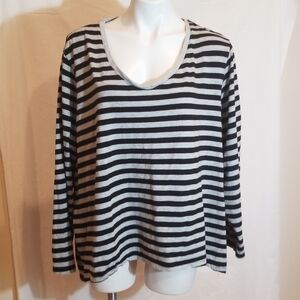 Massini striped plus size top